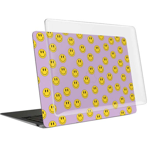 Purple Happy Face Pattern MacBook Air 15in (2023-2025) Case plus Skin